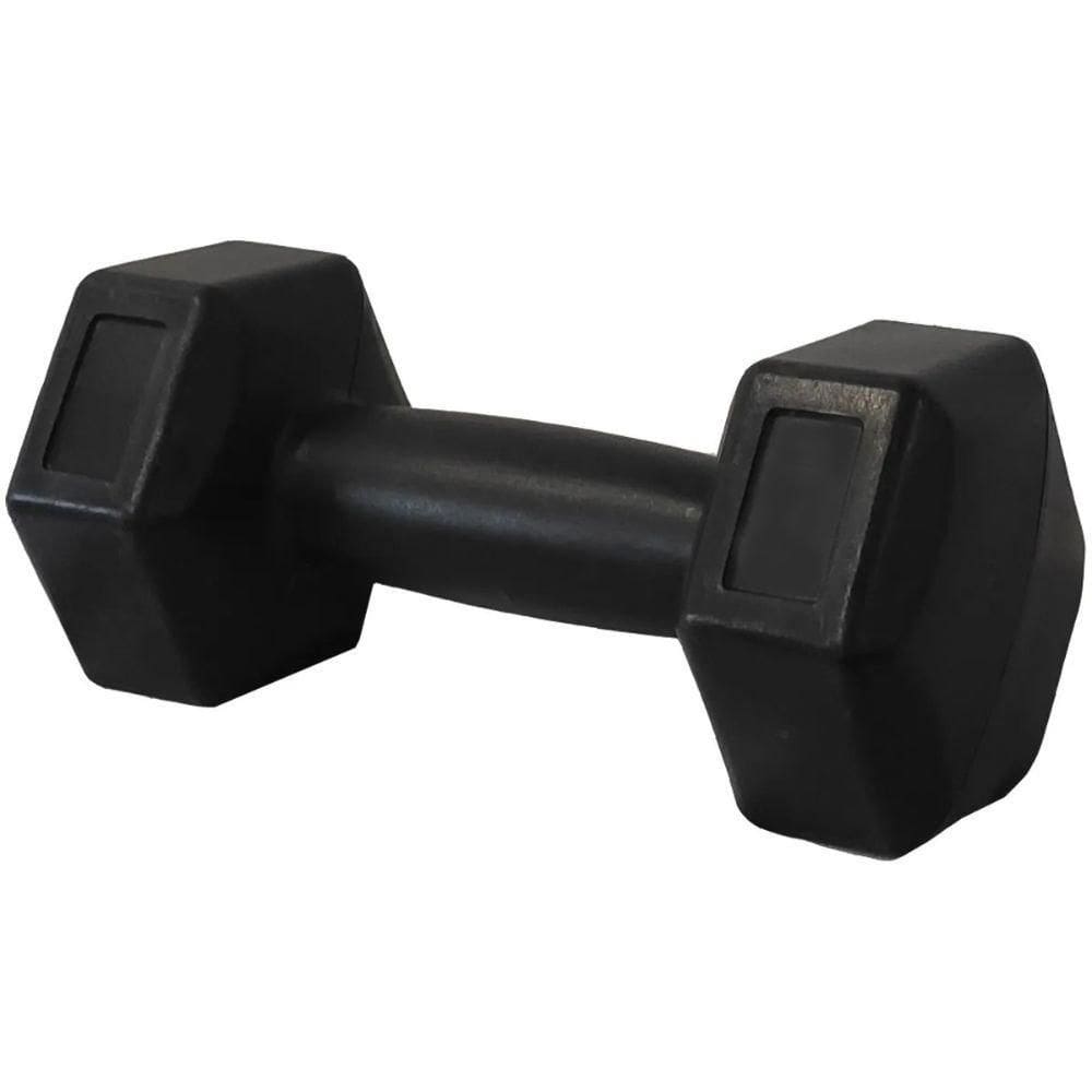 Halter dumbell cement sextavado bonafit 9kg preto