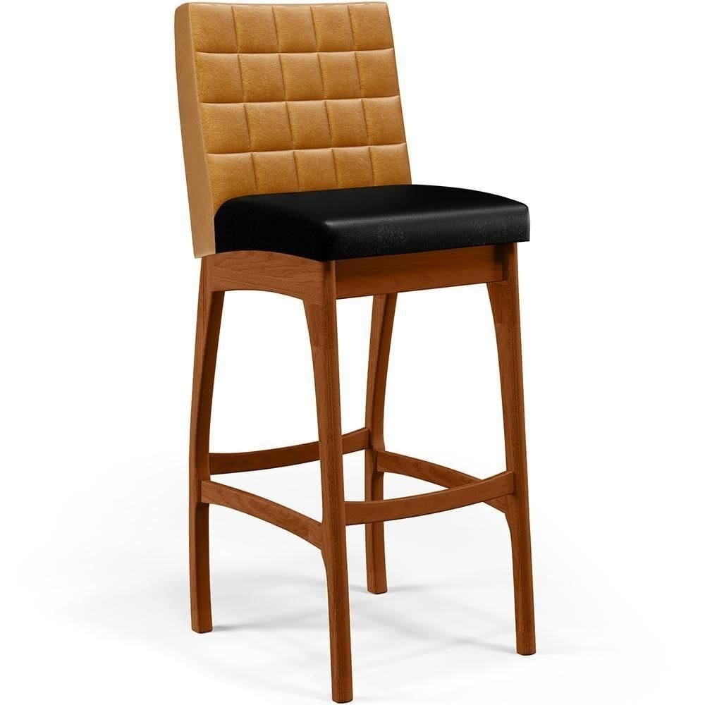 Banqueta Alta Cozinha Sala De Jantar B04 Whisky Preto