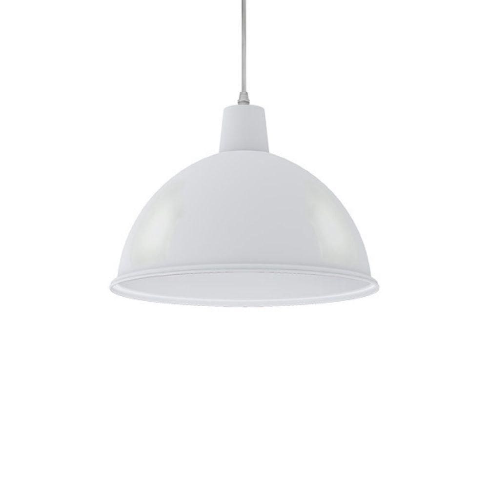 Lustre Pendente Taschibra Td 820 E27 Bivolt Branco Fosco