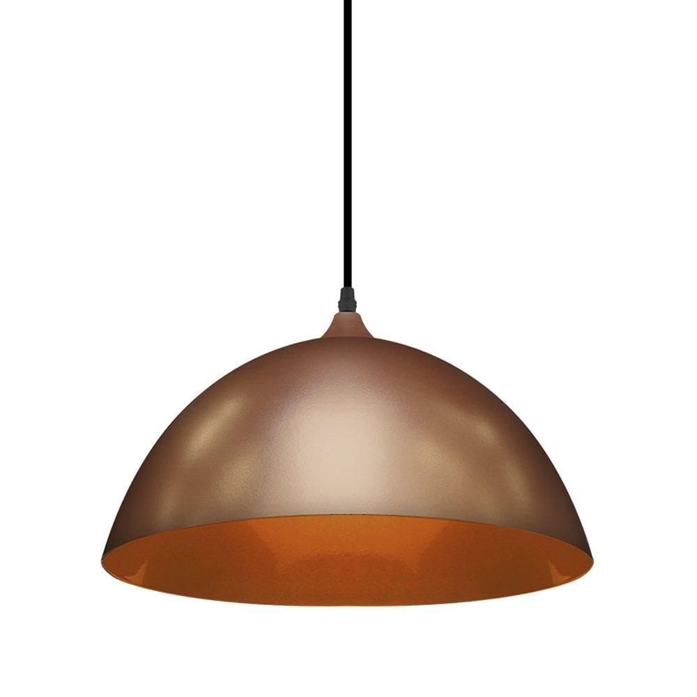 Lustre Pendente Taschibra Brooklyn E27 Bivolt Cobre