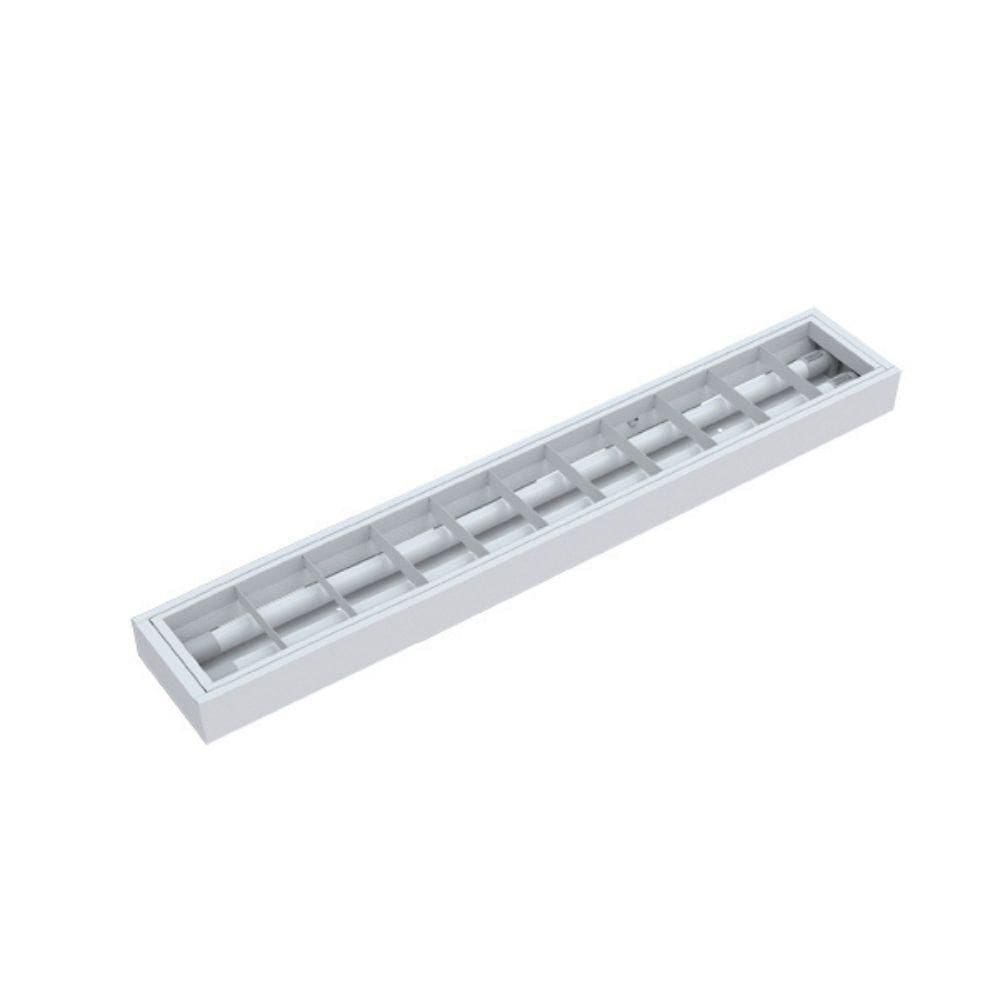 Luminária Calha Taschibra Atela Embutir/sobrepor 62cm 2xt8 Branca