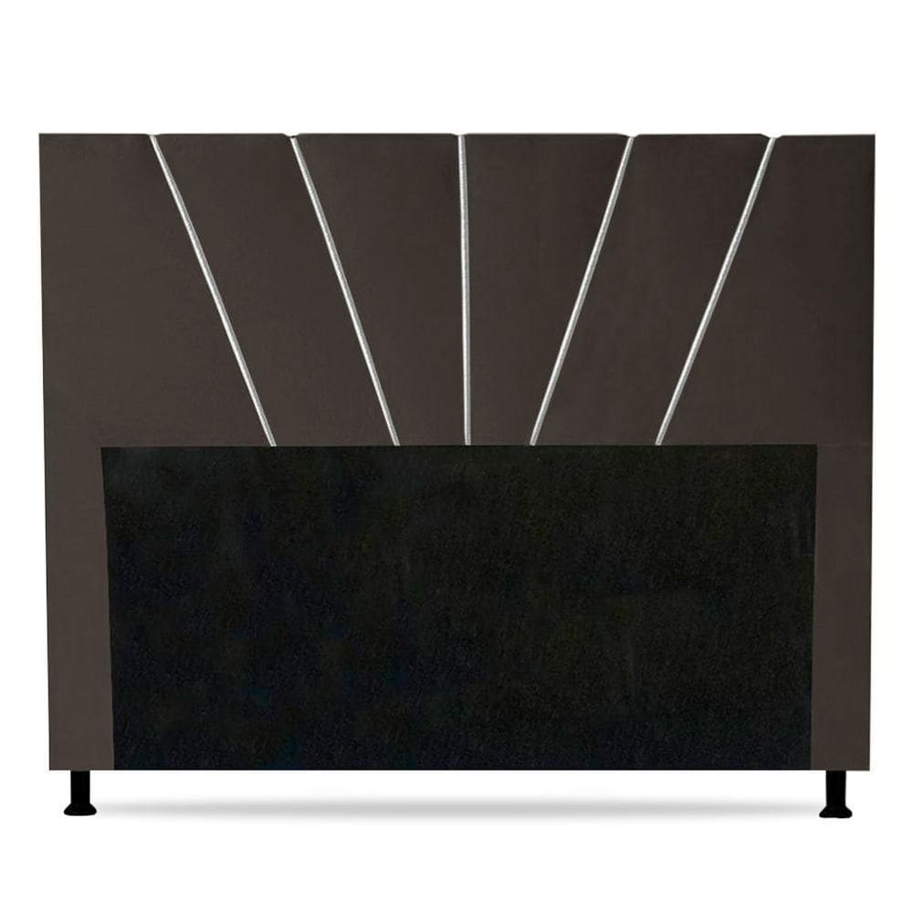 Cabeceira Cama Box Casal Dallas 140Cm Suede Marrom - Abmaza