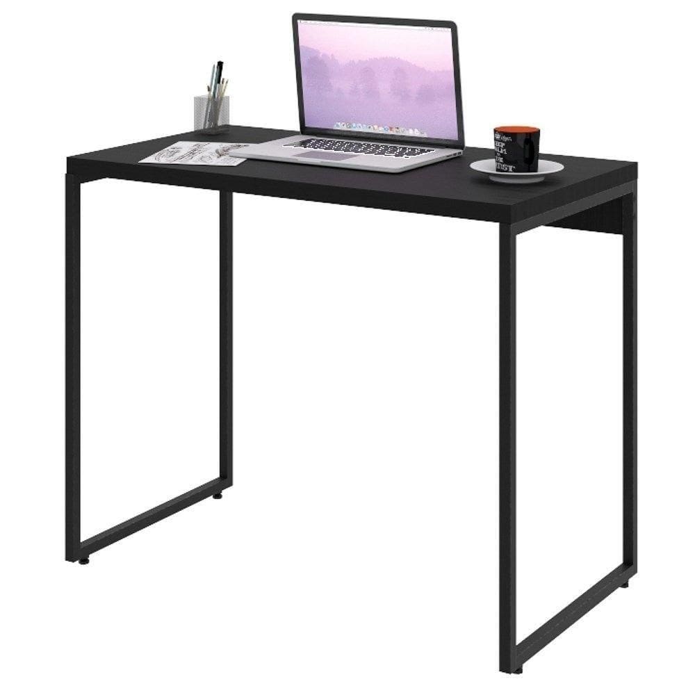 Mesa De Escritório Escrivaninha 90Cm Dynamica Industrial C08 Preto Ônix