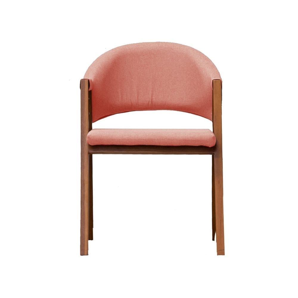 Cadeira de Jantar Essencial Luxo Veludo Rose