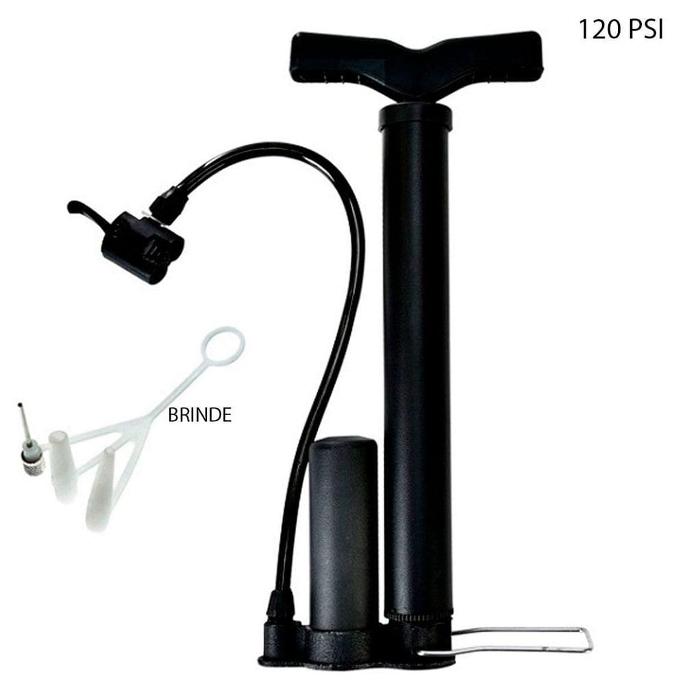 Bomba de ar manual encher pneus carro moto bicicleta 120psi
