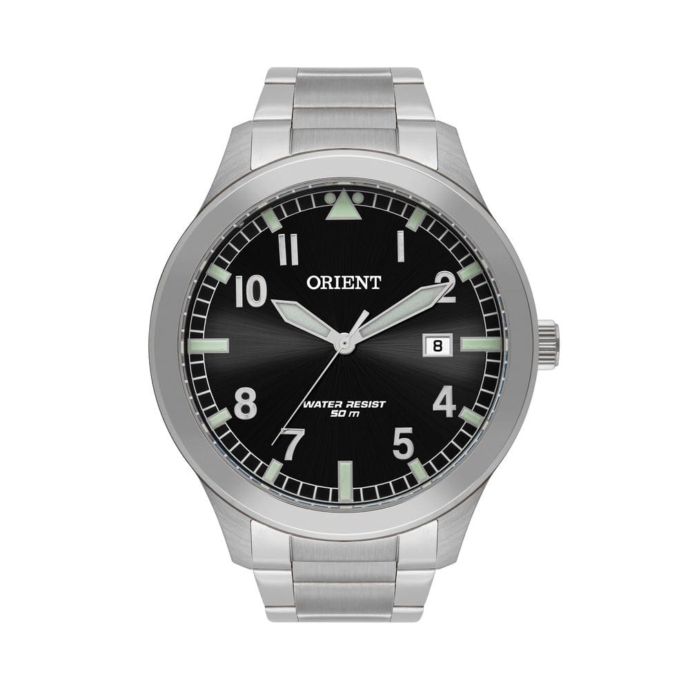 Relógio orient masculino mbss1361 p2sx aço preto