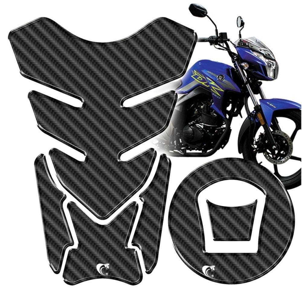 Protetor De Tanque Adesivo Moto Haojue Dk 150 Carbono Cor Carbono
