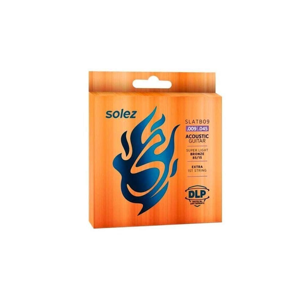 Jogo De Cordas P-violão Bronze 85-15 Solez 0.009"-0.045" Slatb09