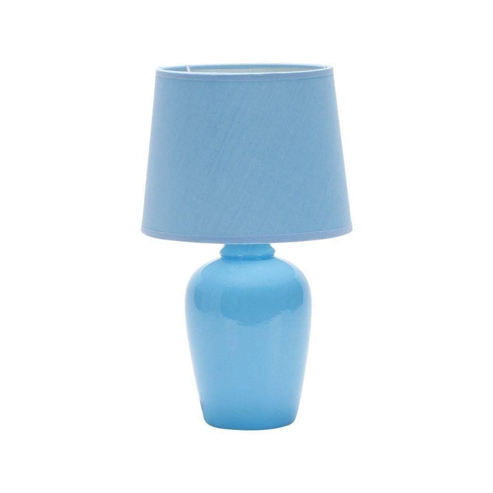 Luminária Abajur Taschibra Pottery 32cm E27 Bivolt Azul