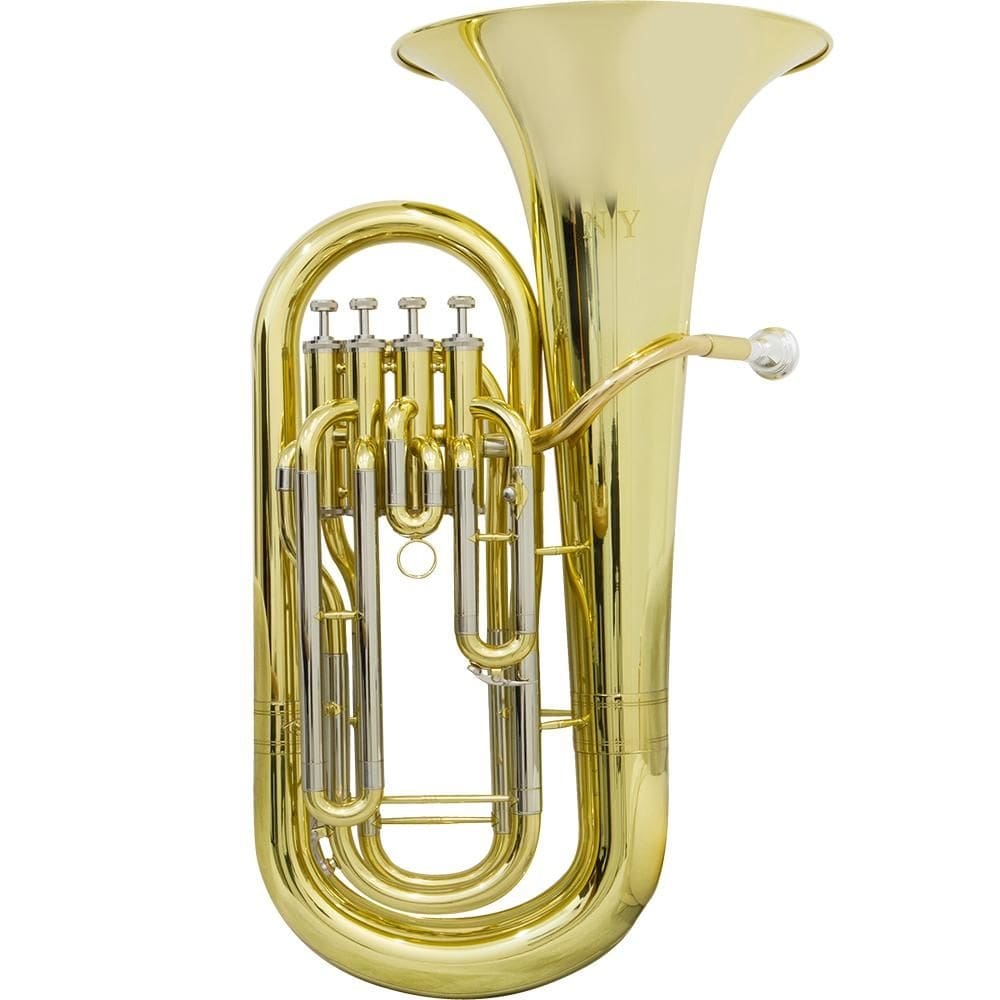 Bombardino Euphonium De 4 Chaves Ep 340 Laqueado Dourado Com Case New York [F097]