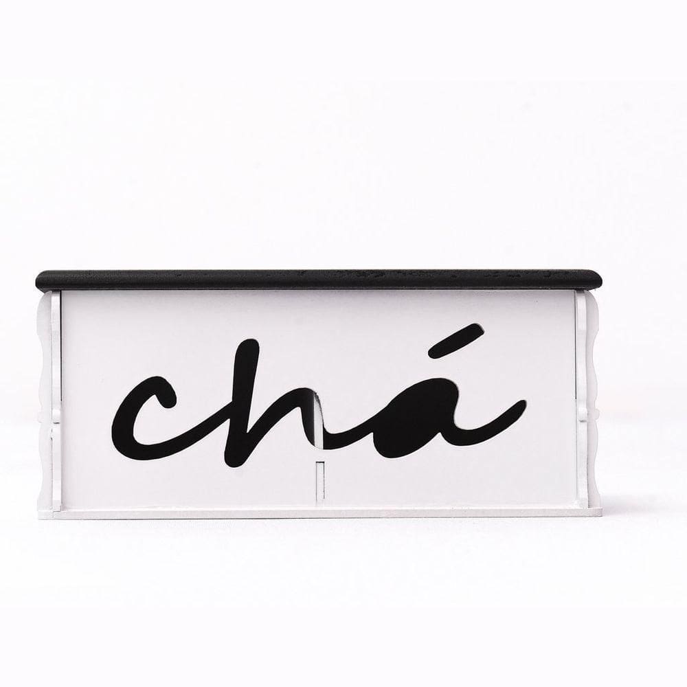 Caixa Para Chás 100% Mdf (18x13x08) Marrom Café/branco