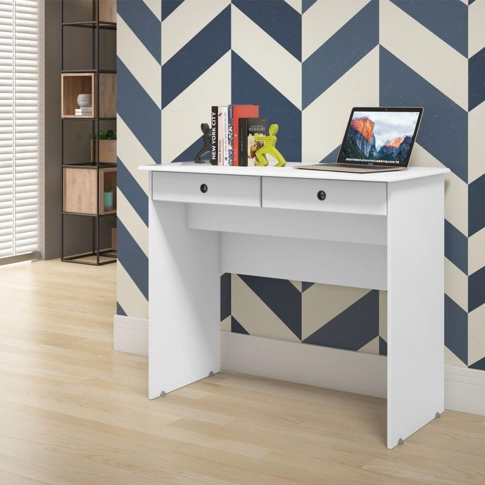Escrivaninha 2 Gavetas Saturno Branco