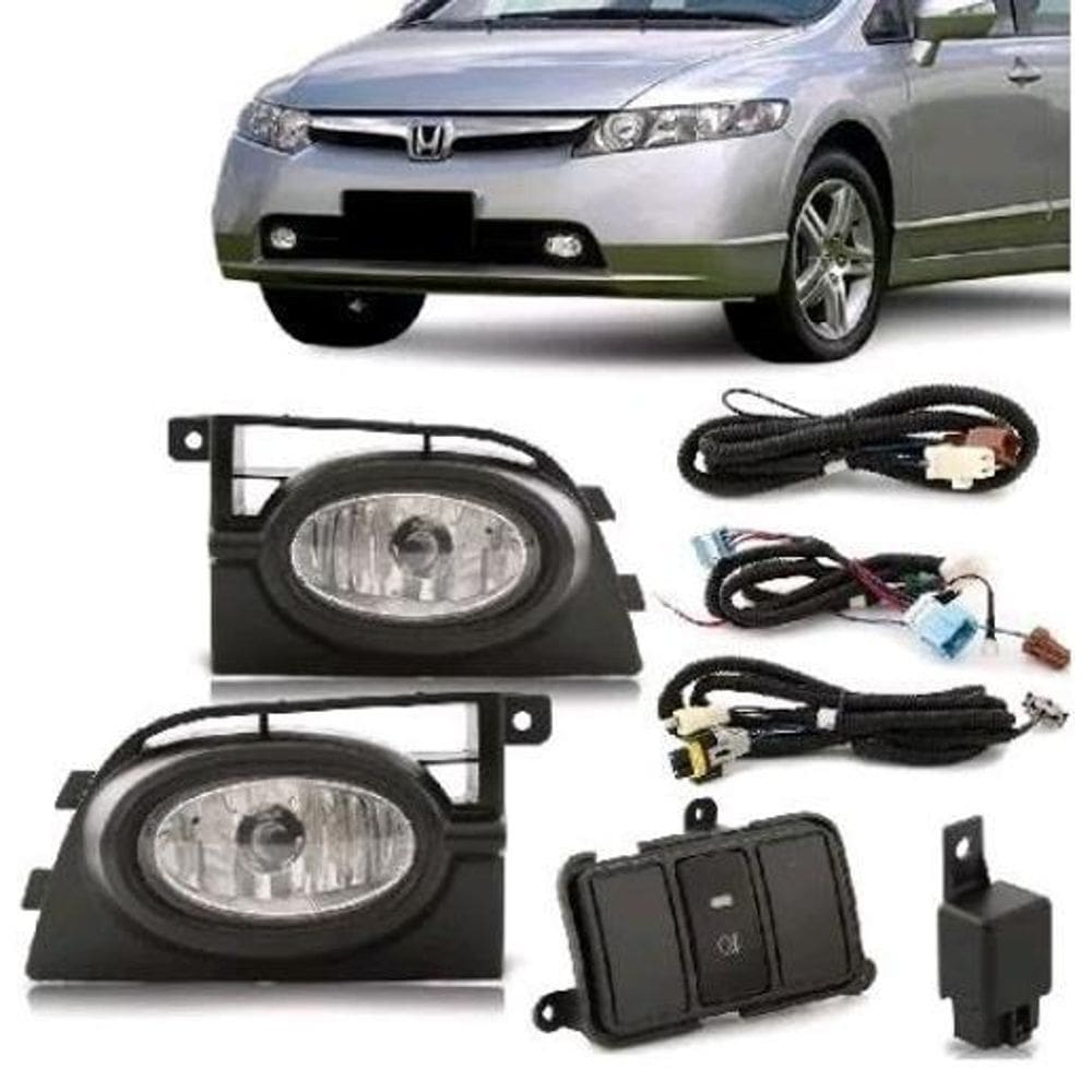 Kit farol milha neblina new civic 06 07 08 modelo