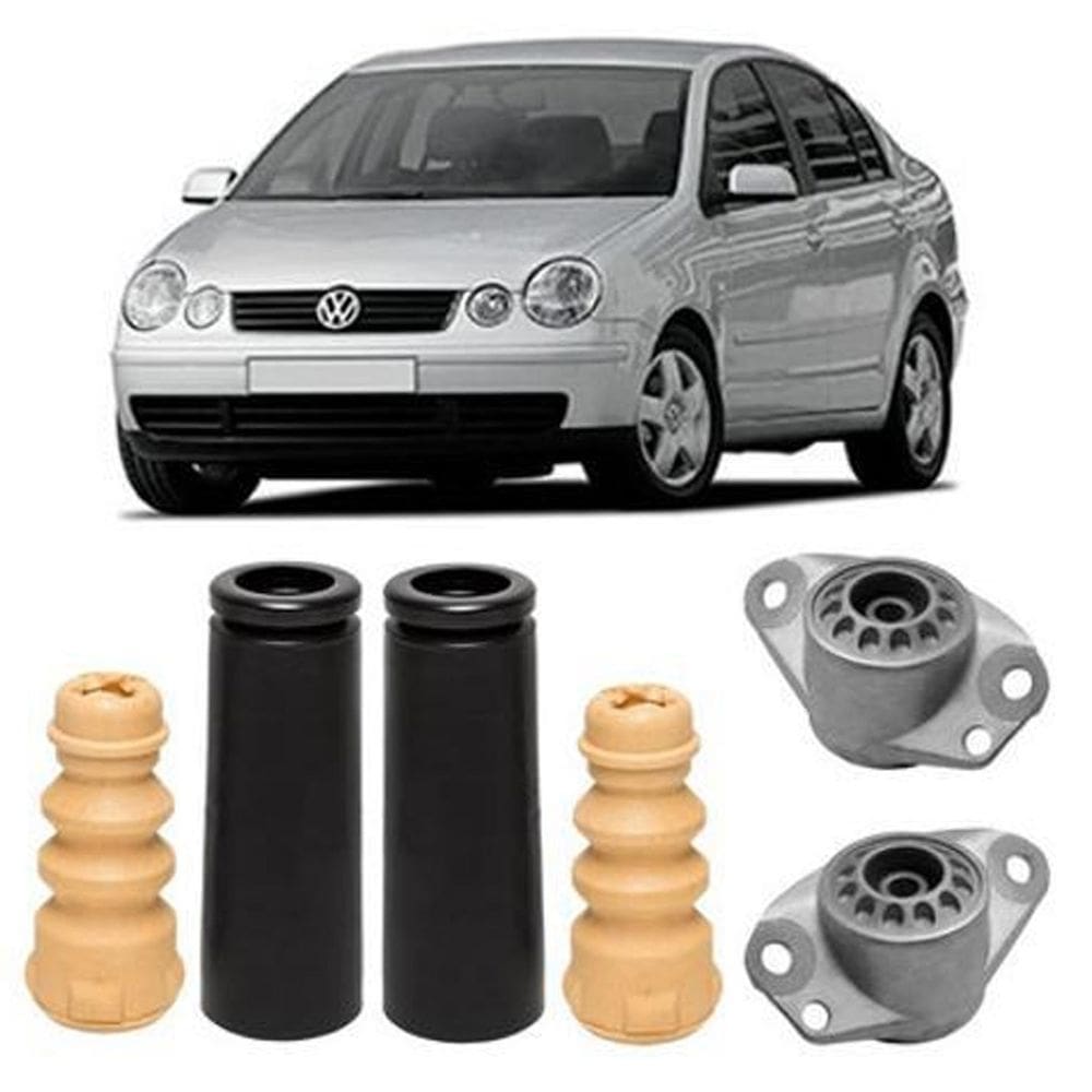 Kit batente coxim traseiro volks polo sedan 2002 2003 2004