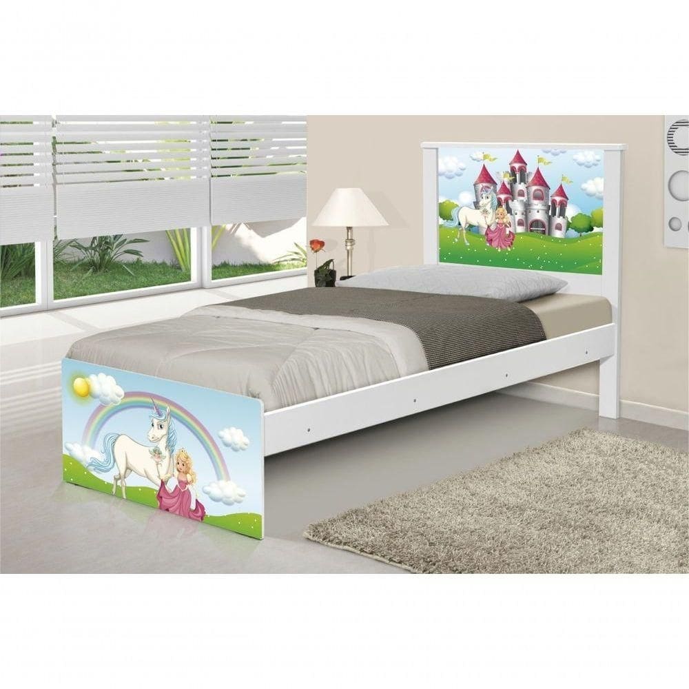 Cama Solteiro Princesa Encantada Com Colchão
