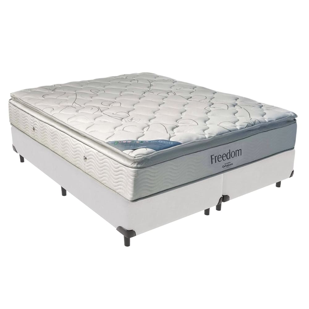 Cama Box King e Colchão Freedom Ortobom D33