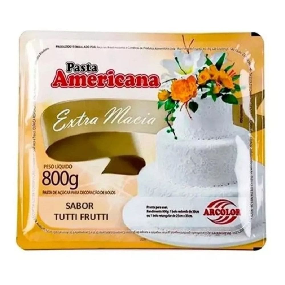 Pasta Americana Tutti Frutti Branca Arcolor 800gr
