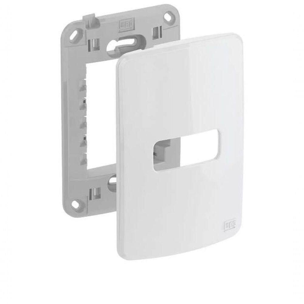 Placa Com Suporte 4x2 1 Posição Branco Composé