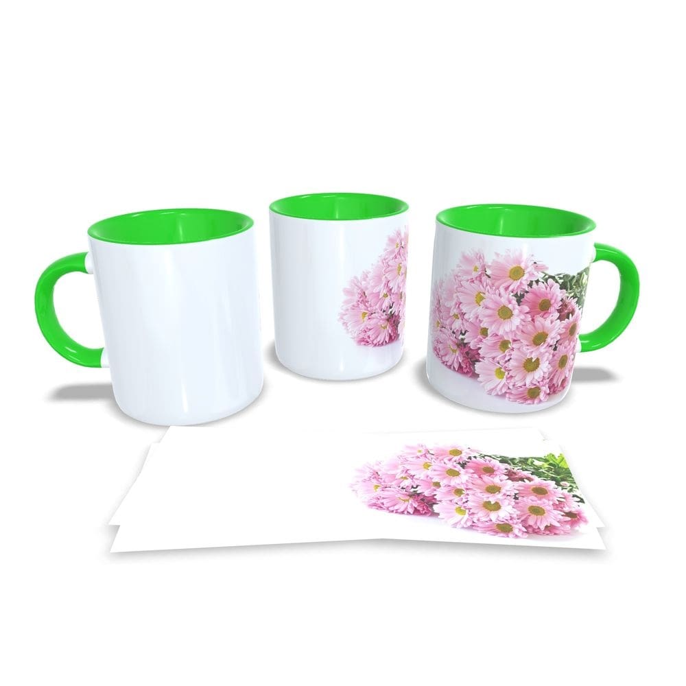 Canecas Verde Personalizadas Coleção Flores