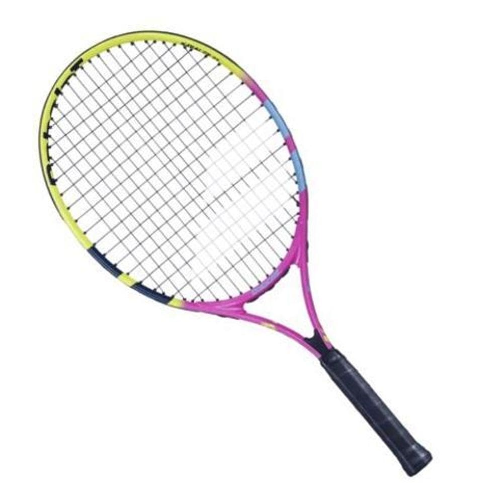 Raquete De Tênis Babolat Nadal Jr 26 Azul Amarelo E Rosa L0