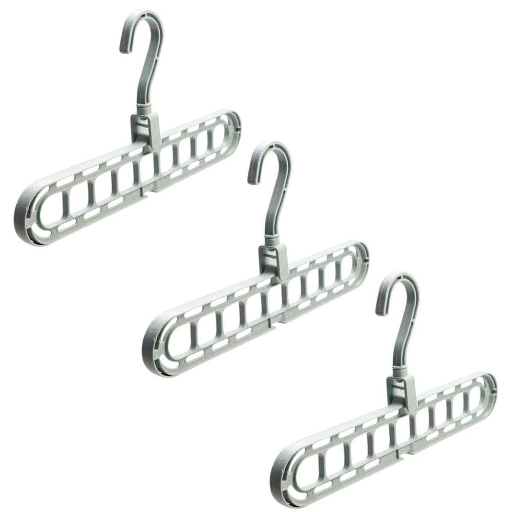 Kit 3 Cabide Organizador Mágico Multifuncional 9 Furos