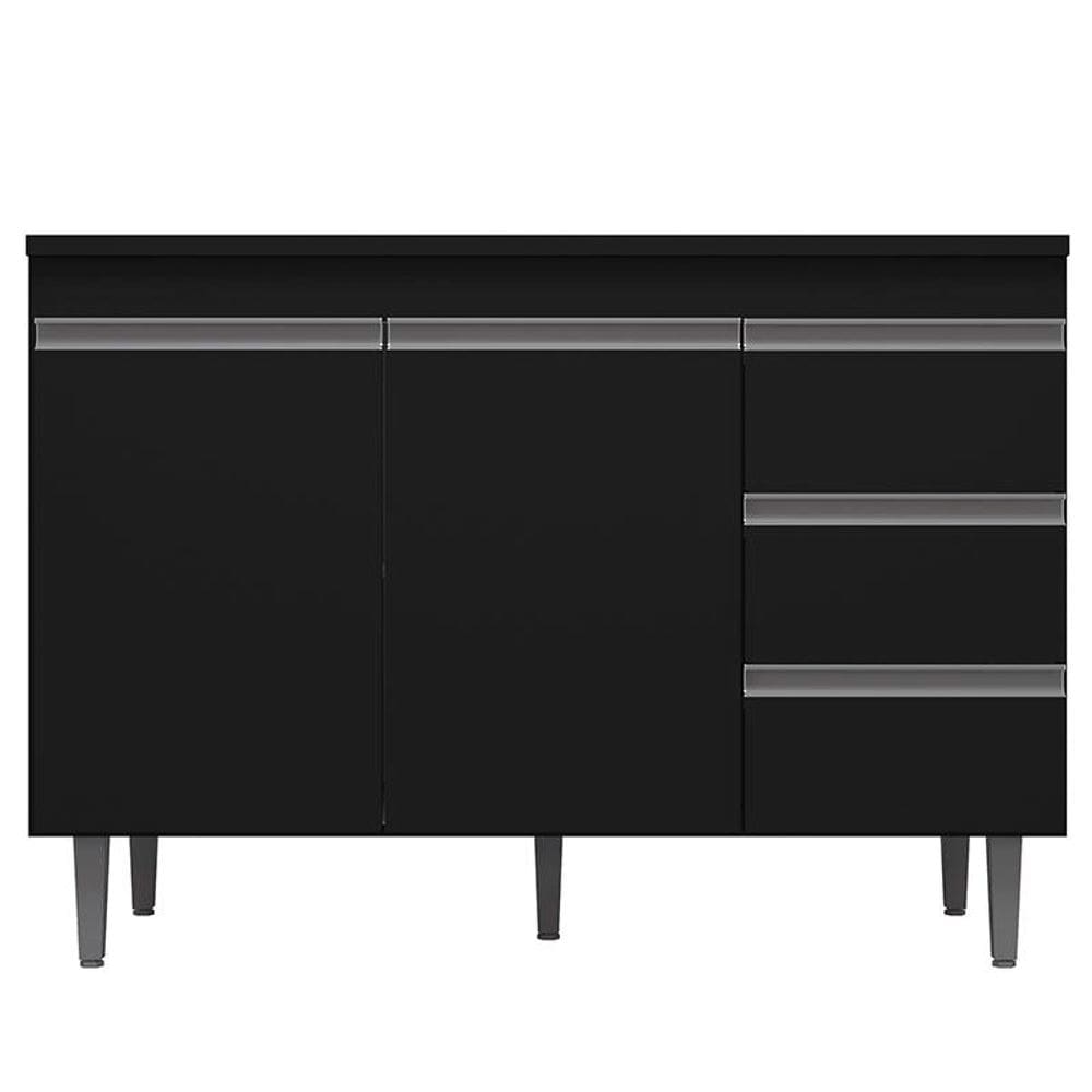 Balcão de Pia Andréia 120 cm Preto - AJL