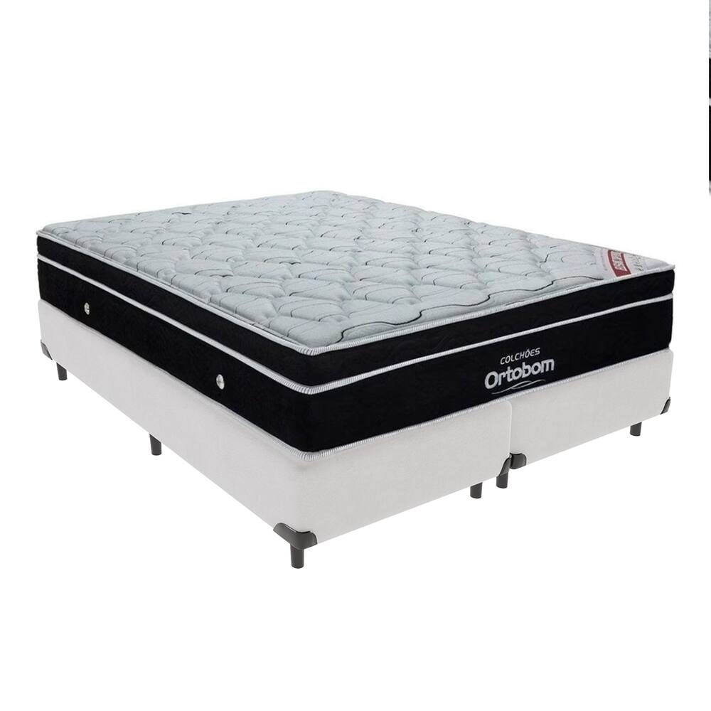 Elegant Colchão Ortobom Base Branco King Molas Ensacadas