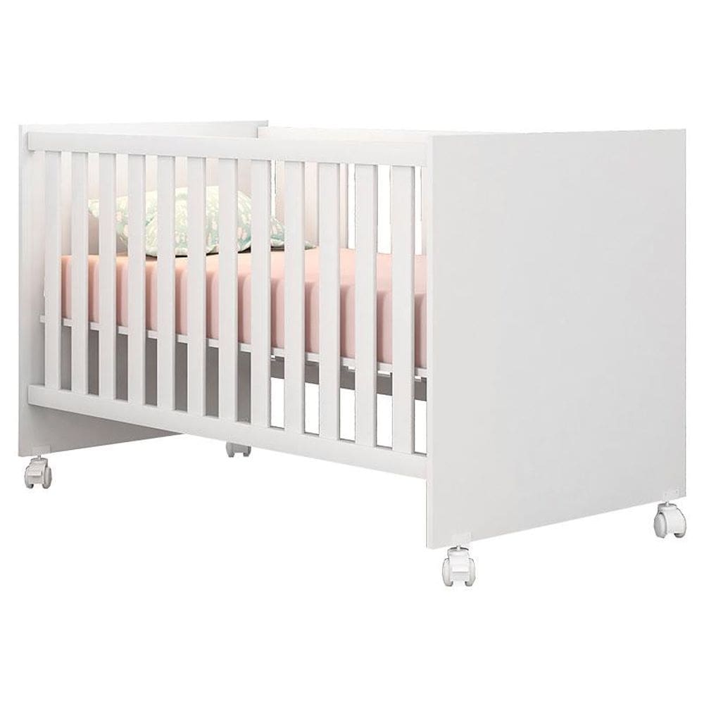 Berço Americano Mini Cama Doce Sonho 100 Branco Brilho – Qmovi