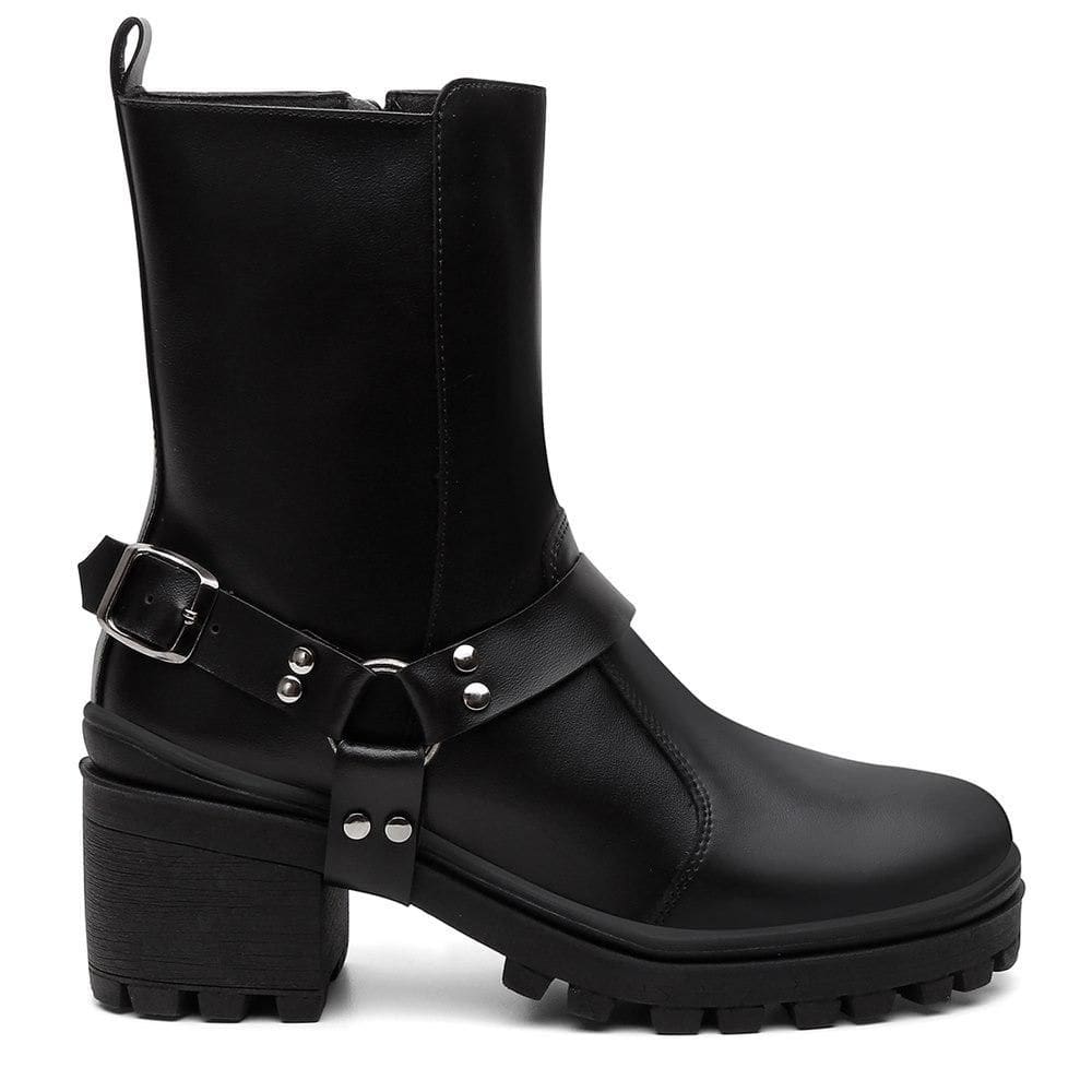 Bota Feminina Cano Curto Tratorada + Bolsa Roma Moderna