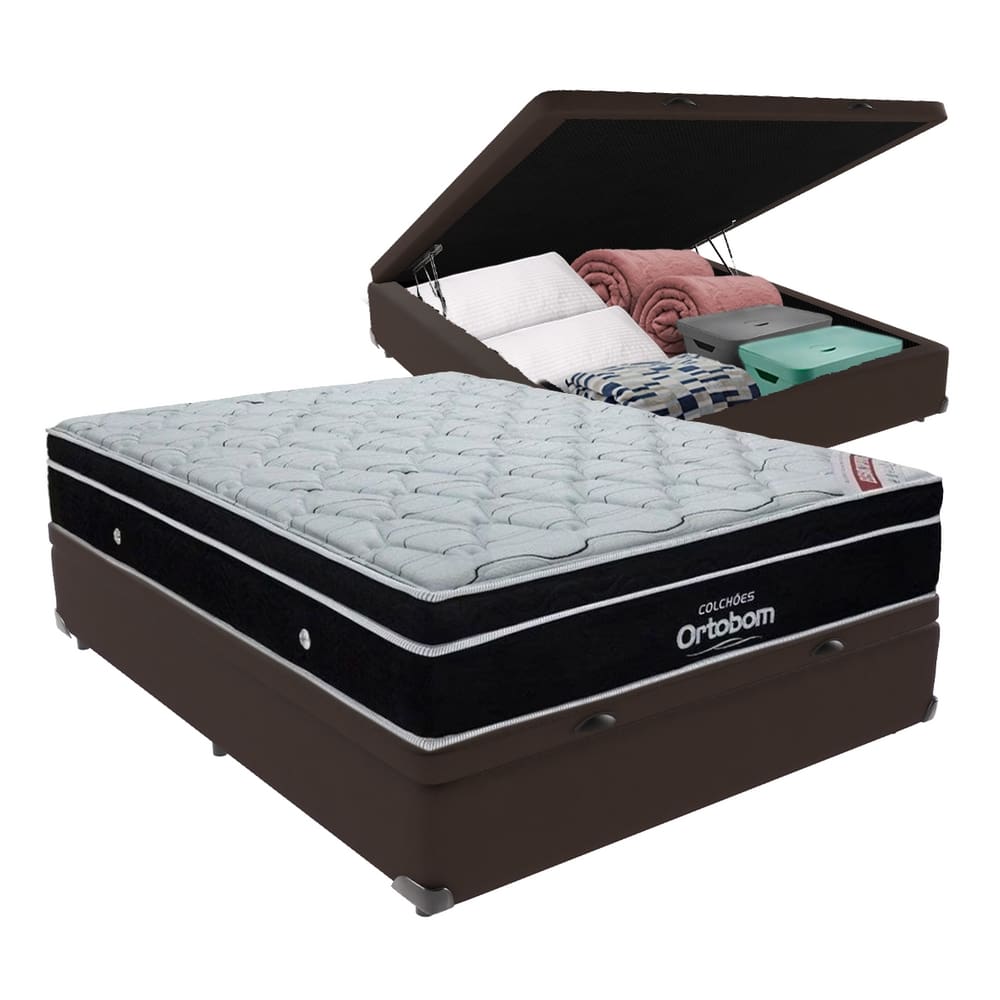 Colchão Elegant Ortobom Baú Casal Molas Ensacadas EuroPillow