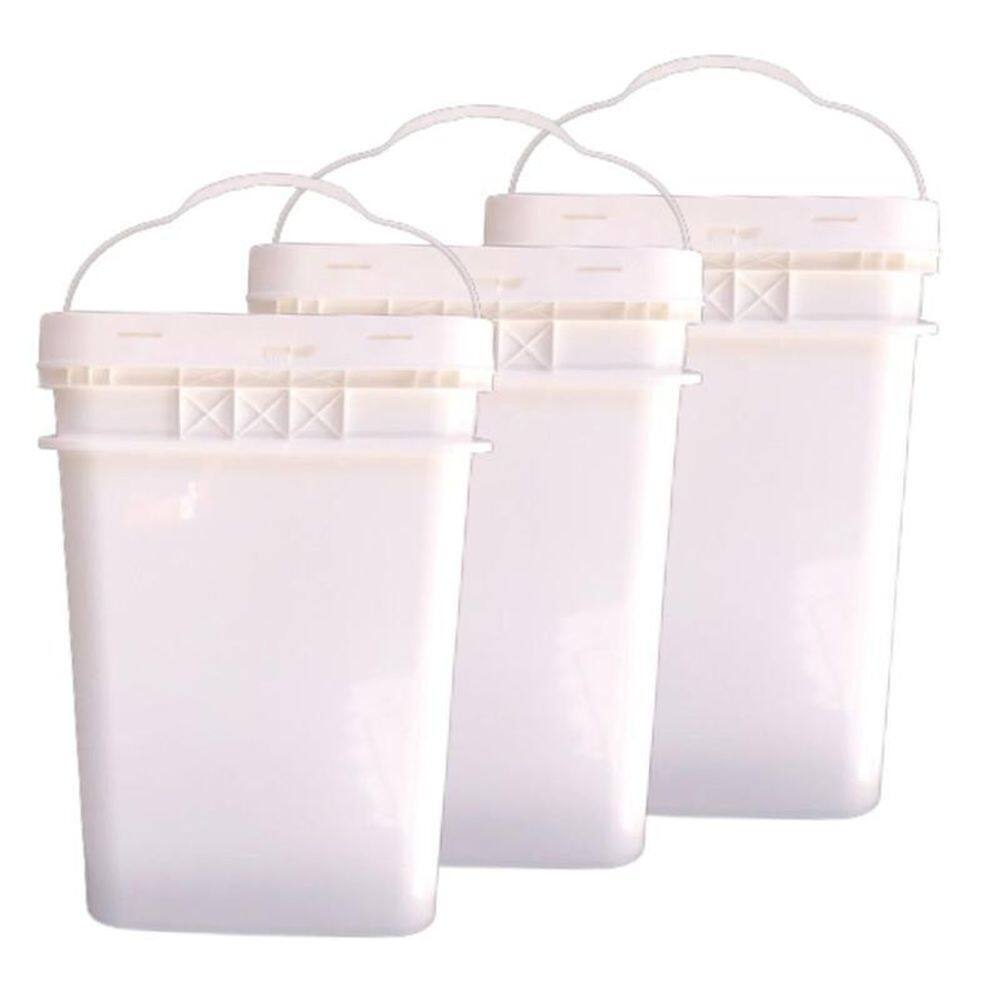 Balde plast 20l retang c alça ursinho tupperware 4pçs