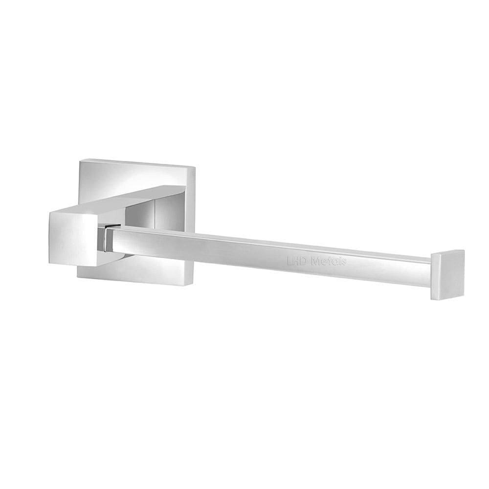 Porta papel higiênico papeleira metal quadrado cromado