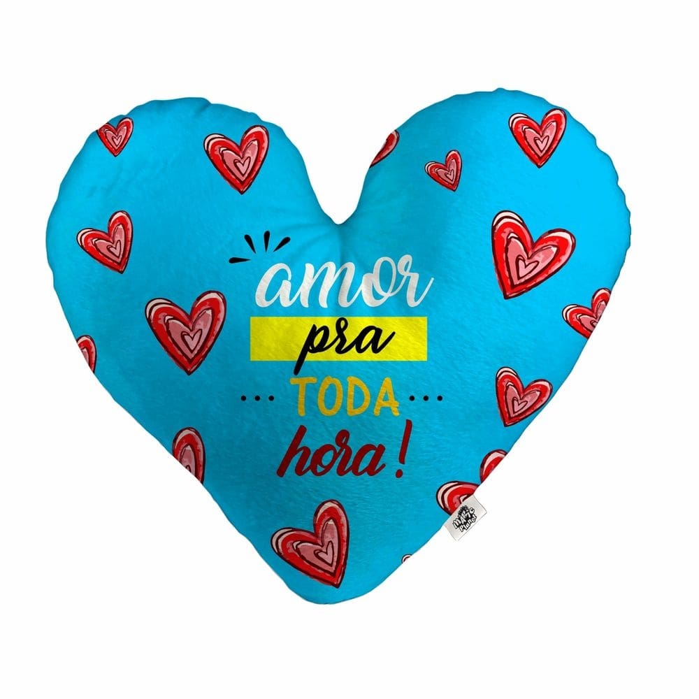 Almofada Coração Pelúcia Amor Pra Toda Hora Namorados Tamanho:G