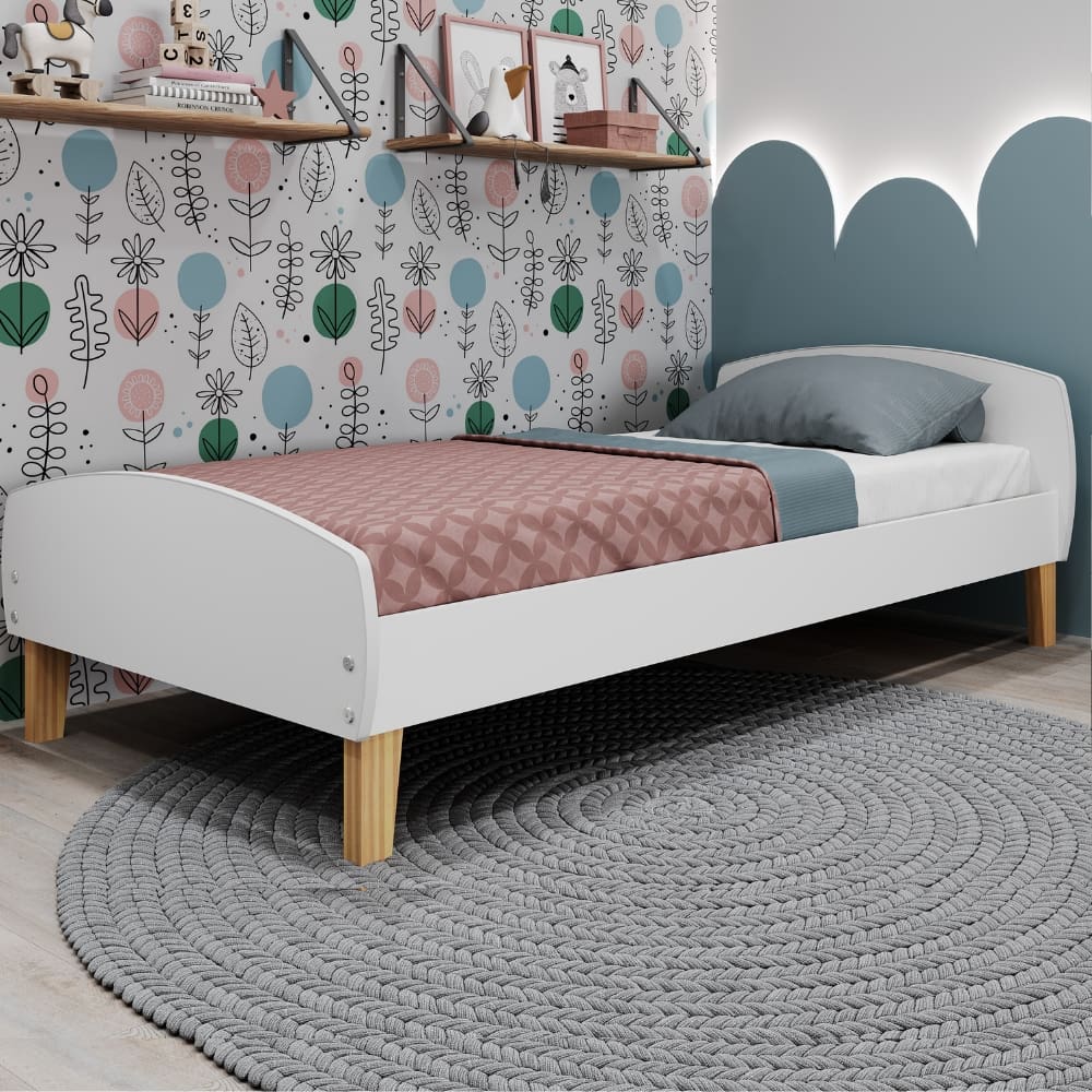 Cama Infantil Montessoriana Aurora Branco - Movelbras