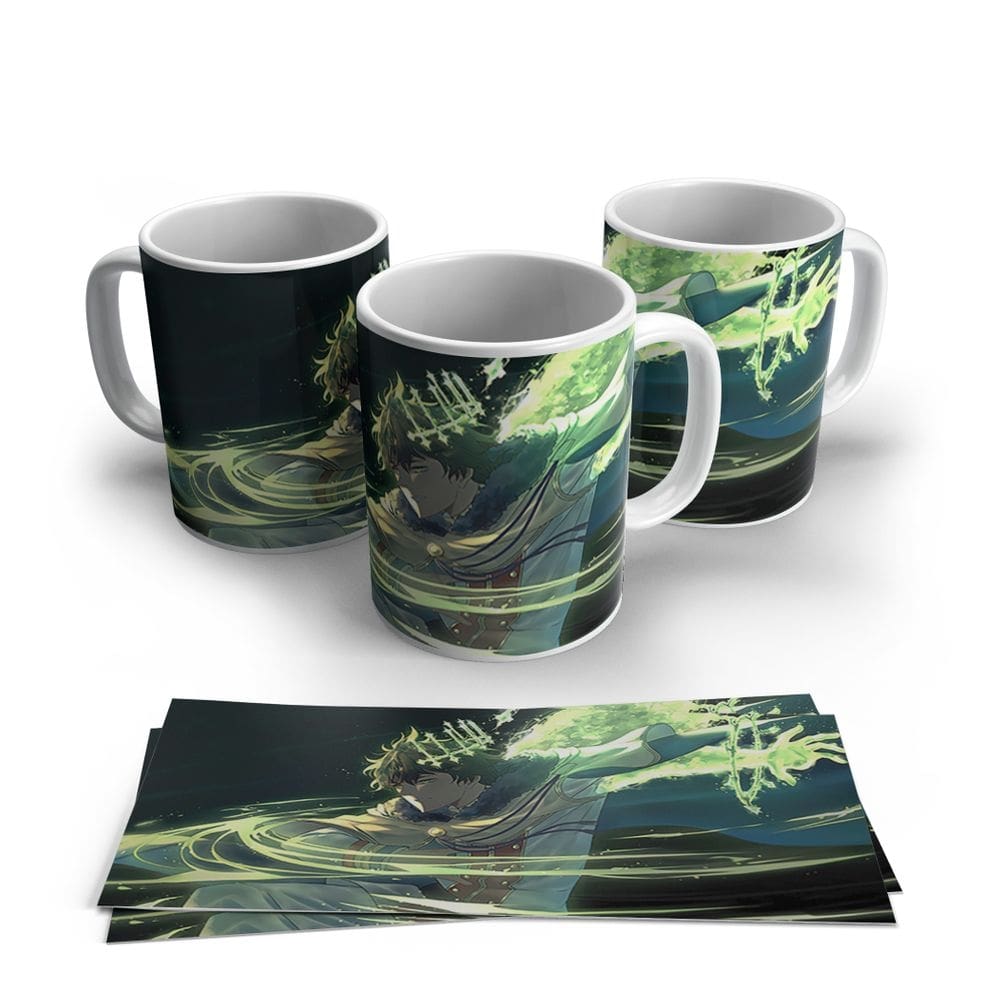 Caneca de Porcela Anime Black Cover Modelo 08