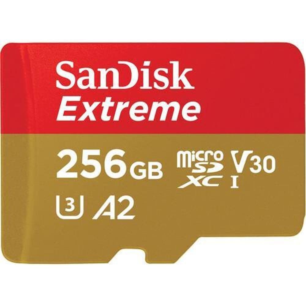 Cartão memória sandisk extreme micro sd xc 256gb 190mb/s