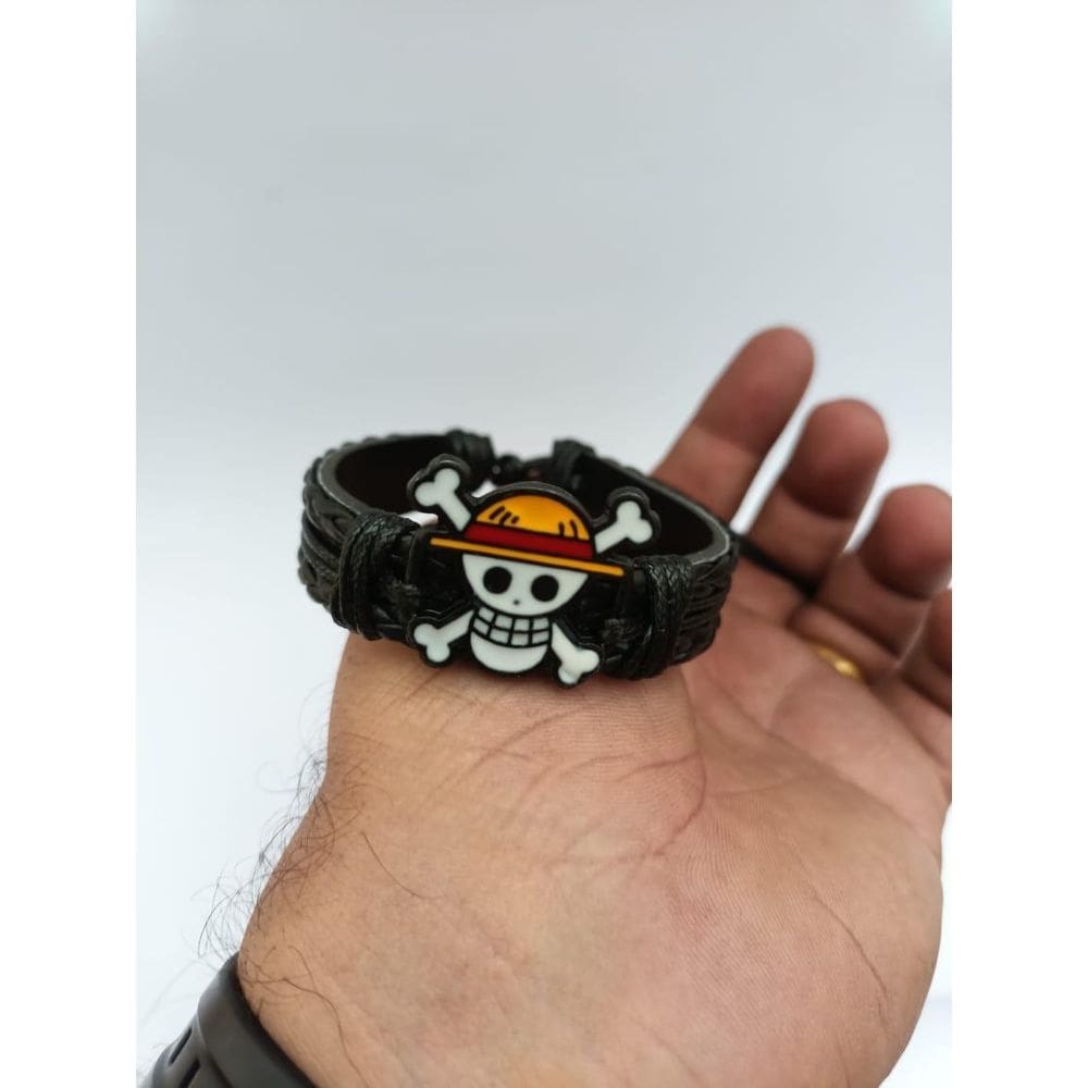 Pulseira one piece caveira going merry luffy bando