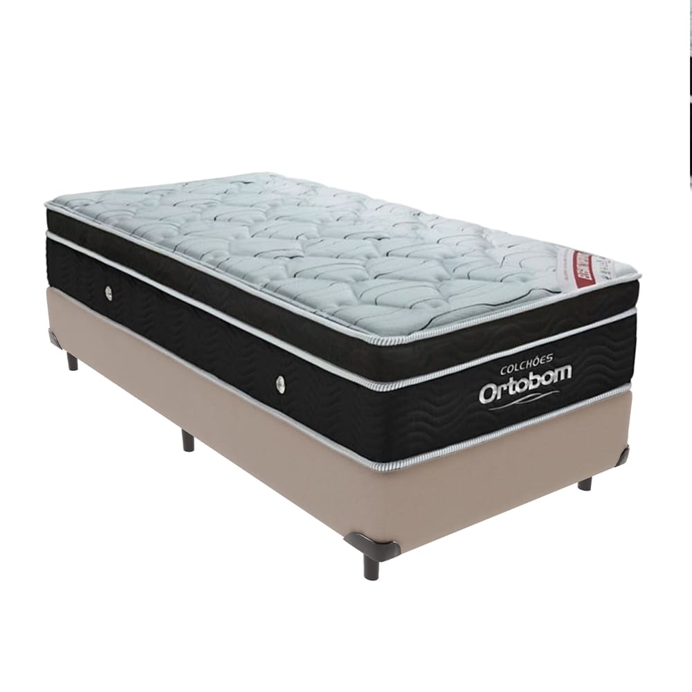 Cama + Box Colchão Molas Ensacadas Solteiro Ortobom Elegant
