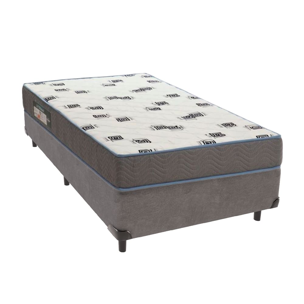 Cama Box Solteiro Ortobom D33 Light Cinza