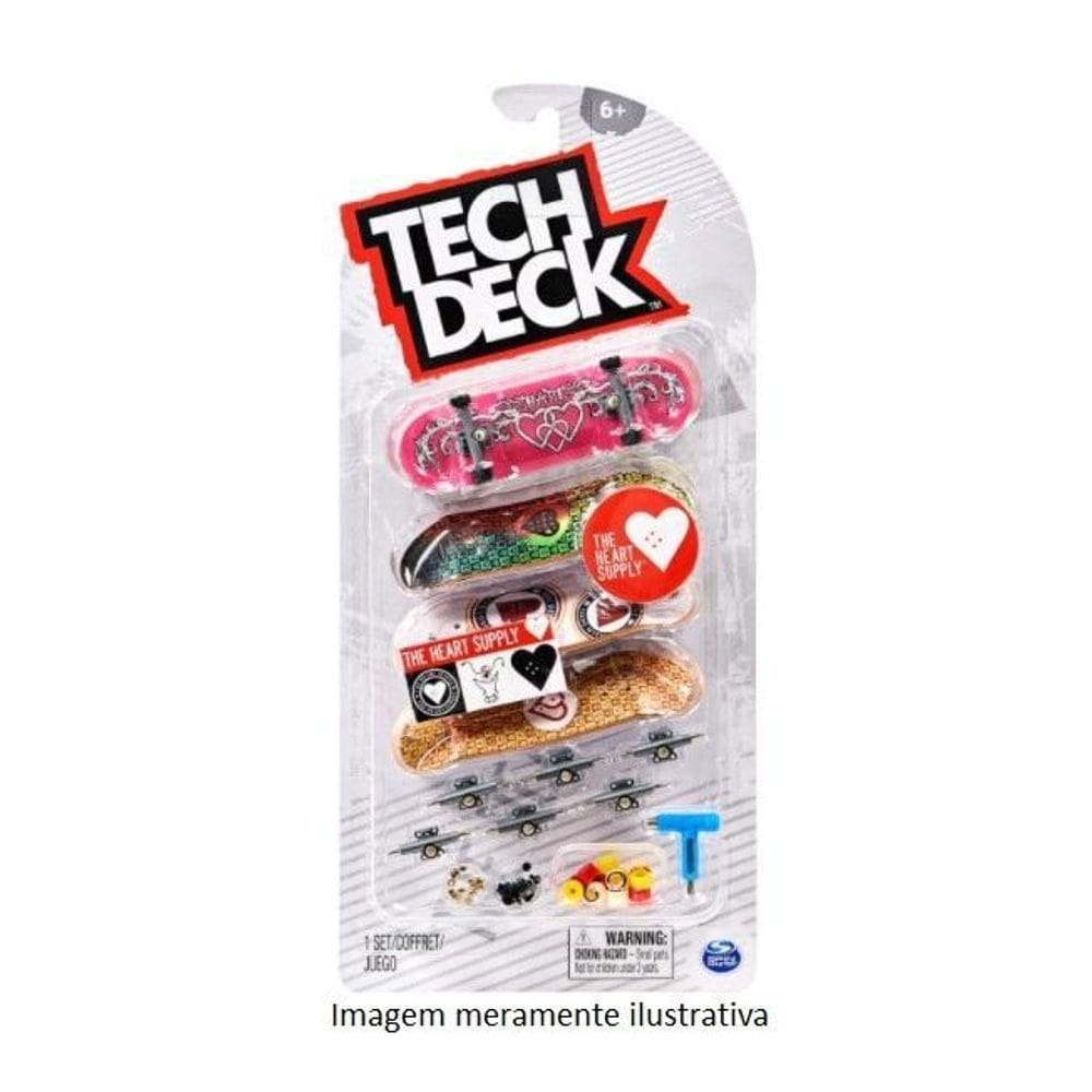 Tech deck kit 4 skate de dedo the heart supply - sunny 2891