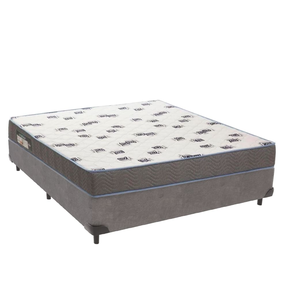 Cama Box Casal Ortobom D33 Light Cinza