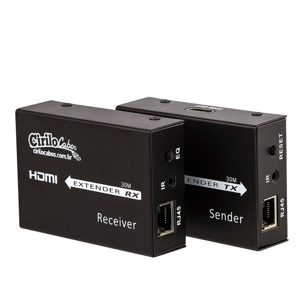 Extensor hdmi 30 mt - cat5e cat-6 - 3d, 1080p