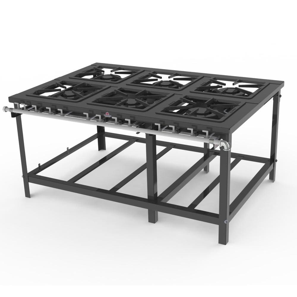 Fogão 6 Bocas Progas Com Forno Preto - Pmd-600f