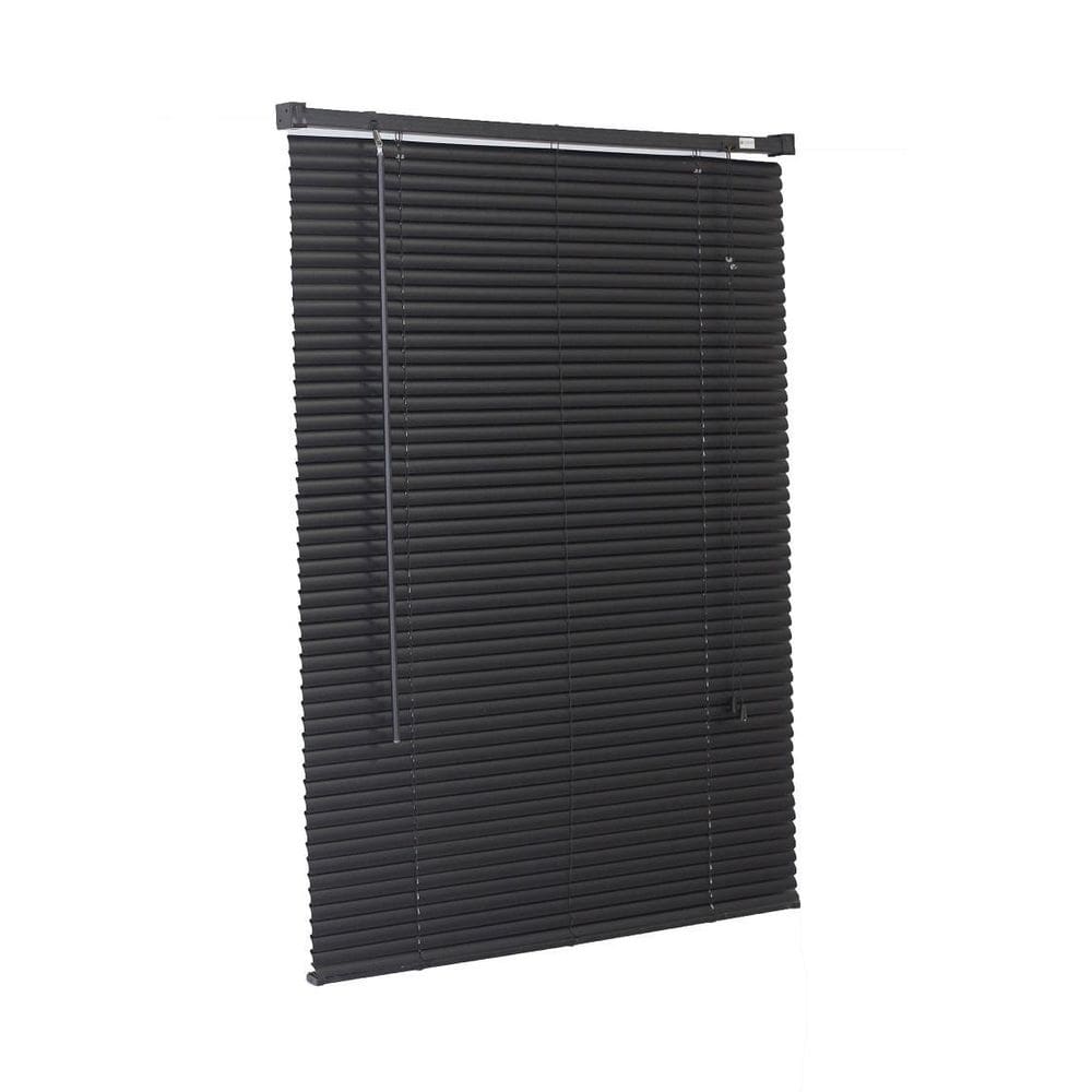 Persiana horizontal pvc preta 160 l x 160 a cortina completa