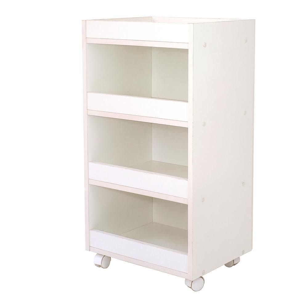 Carrinho auxiliar luxo branco studio - salões