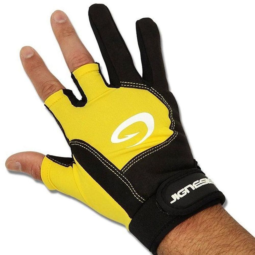 Luvas especiais para pesca jignesis gl-301s amarela - xl