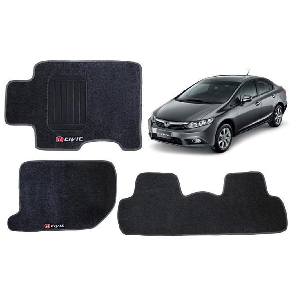 Tapete automotivo carpete com a base em pvc honda new civic