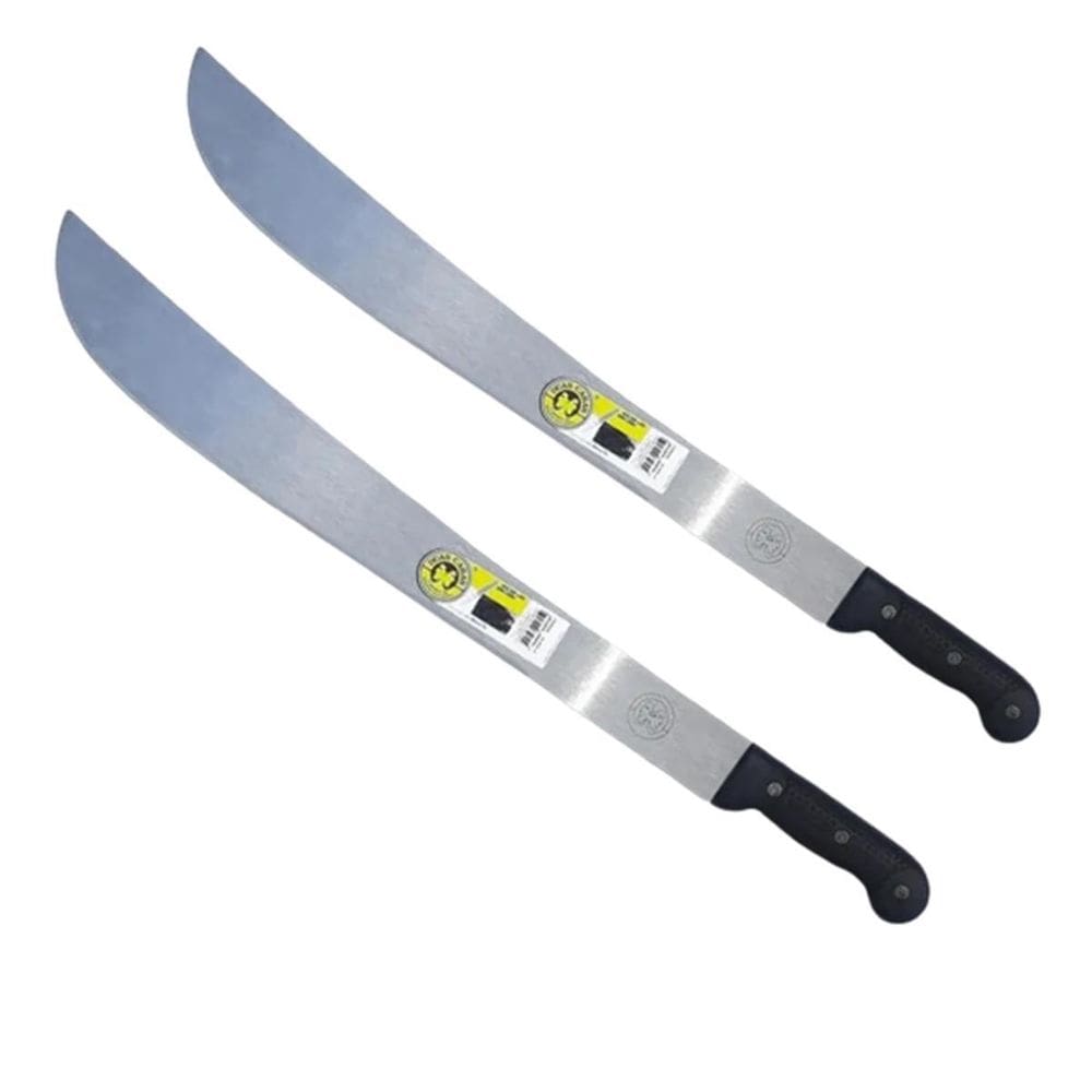 Facão grande corta mato 70cm 2 unidades cabo plástico 22 pol