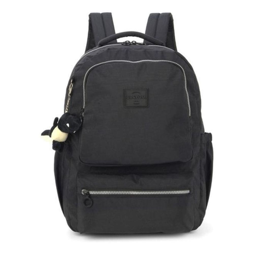 Mochila de costas juvenil notebook crinkle up4you - preto