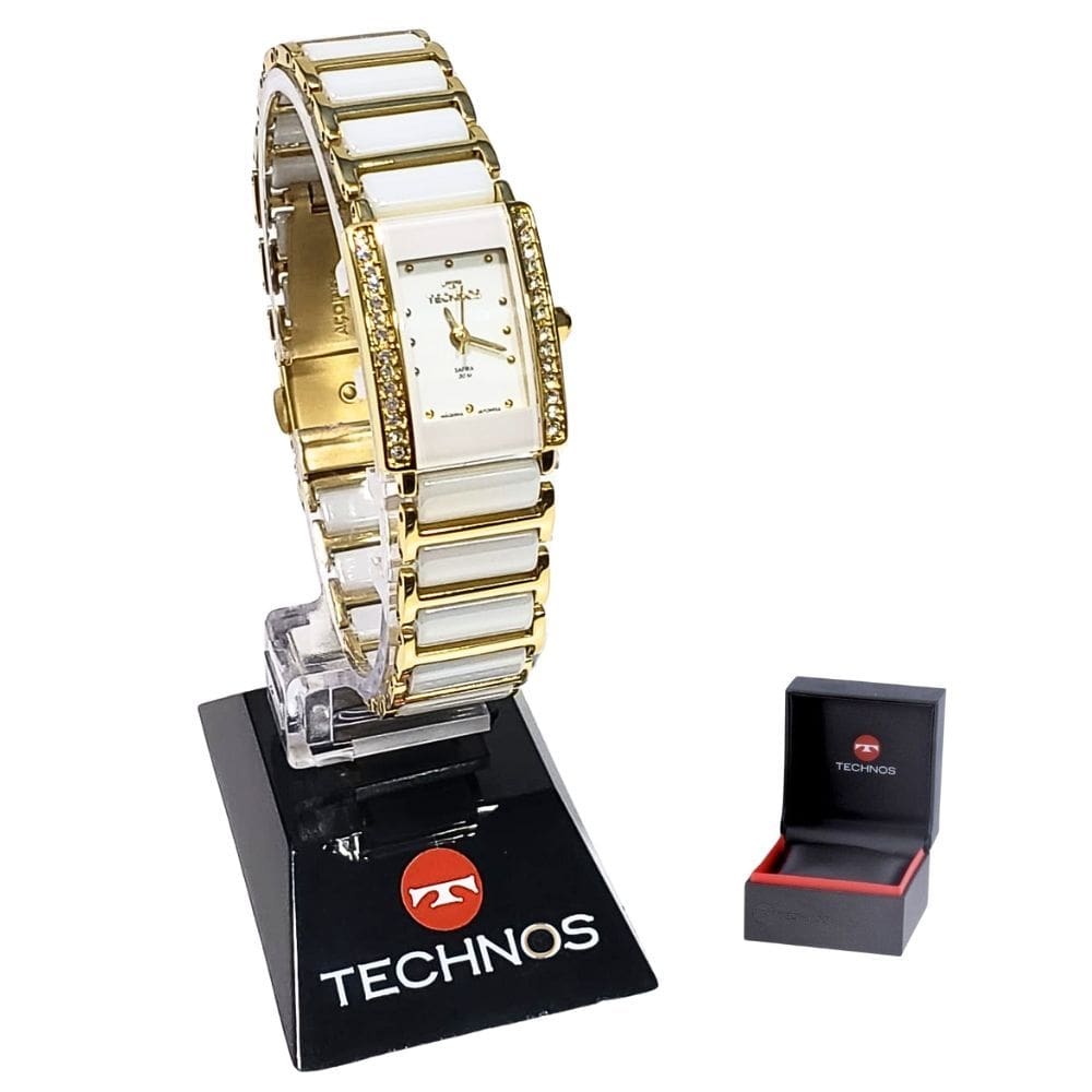Relógio Technos Feminino Analógico Ceramic/Saphire Dourado 5Y30XO/1B